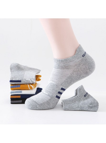 Men Summer Breathable Low-Top Shallow Mouth Sports Sweat-Absorbing Thin Cotton Socks