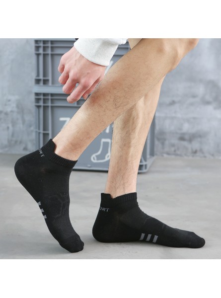 Men Summer Breathable Low-Top Shallow Mouth Sports Sweat-Absorbing Thin Cotton Socks