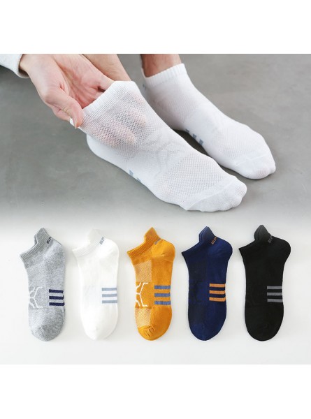 Men Summer Breathable Low-Top Shallow Mouth Sports Sweat-Absorbing Thin Cotton Socks