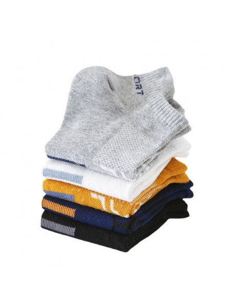 Men Summer Breathable Low-Top Shallow Mouth Sports Sweat-Absorbing Thin Cotton Socks