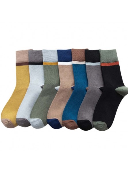 Men Cotton Stitching Sweat-Absorbing And Breathable Mid-Tube Socks