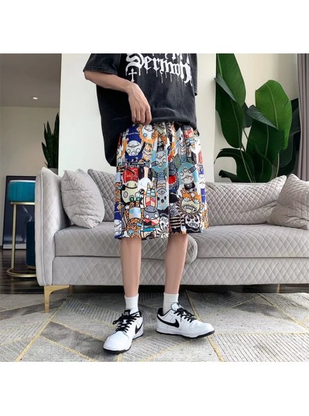 Men Casual Printed Loose Shorts