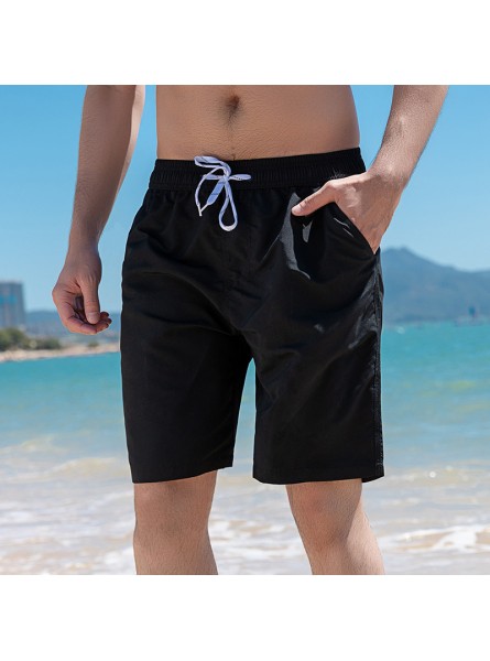 Men Casual Outdoor Solid Color Loose Sports Beach Shorts