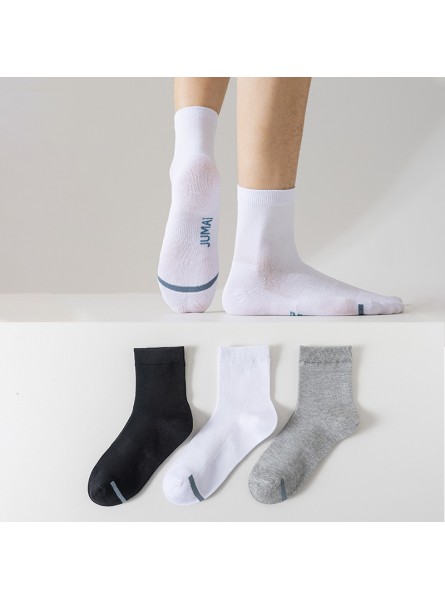 Men Fashion Casual Sports Basic Cotton Mid-Calf Socks