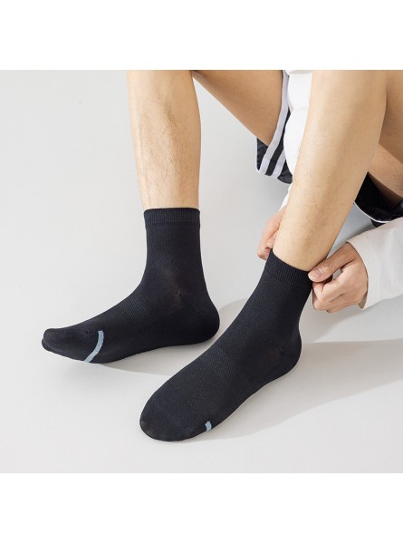 Men Fashion Casual Sports Basic Cotton Mid-Calf Socks