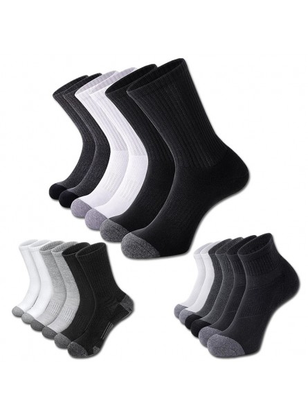 Men Simple Stripe Sports Stockings 5 Pairs-Bag