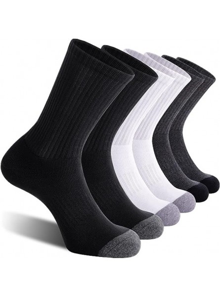 Men Simple Stripe Sports Stockings 5 Pairs-Bag