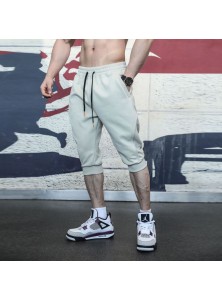 MEN Fashion Casual Sports Solid Color Cropped Shorts