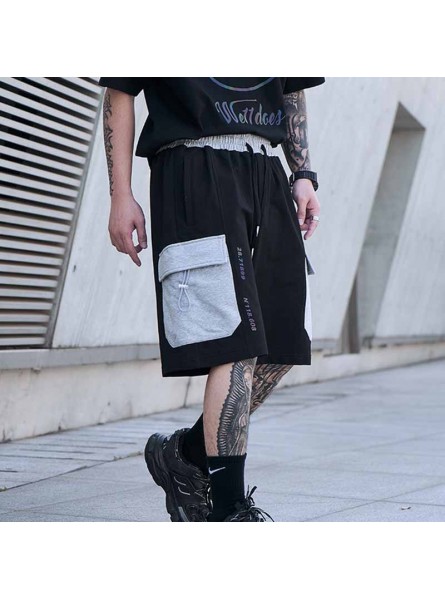 Men Summer Fashion Casual Color Matching Cargo Shorts