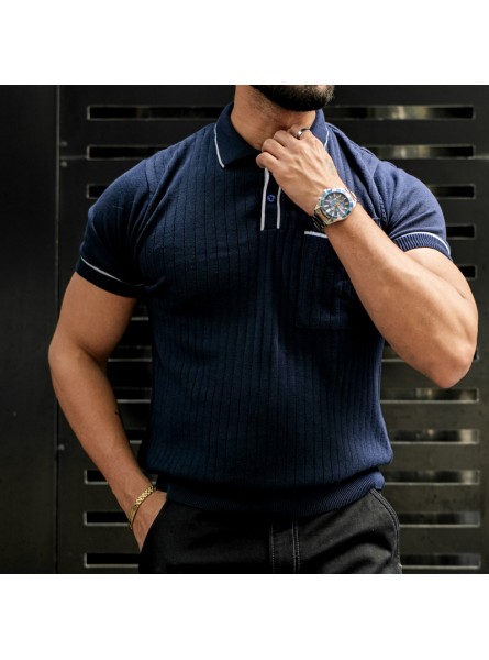 Men Summer Casual Short-Sleeved Polo Shirt