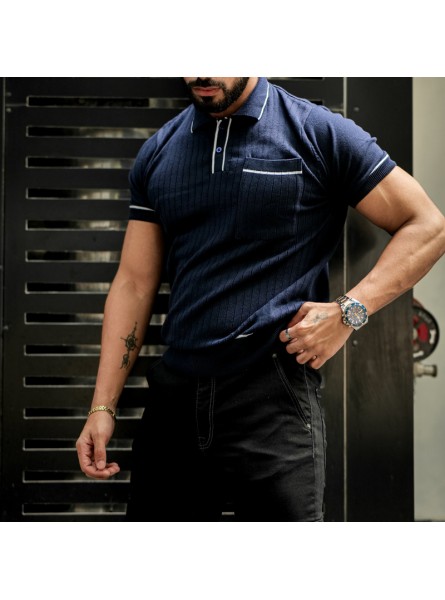 Men Summer Casual Short-Sleeved Polo Shirt