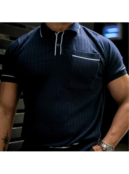 Men Summer Casual Short-Sleeved Polo Shirt