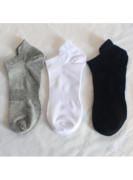 Men Simple Solid Color Mesh Boat Socks